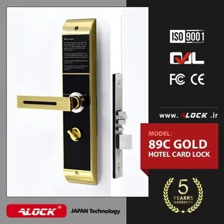 ALOCK Hotel Card Handle 89C Gold Model