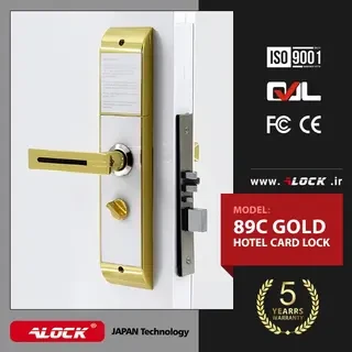 ALOCK Hotel Card Handle 89C Gold Model