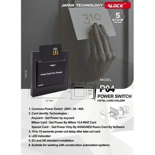 ALOCK Hotel Power Switch P04 model